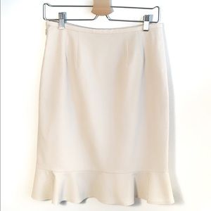 The Limited Cream Colored Ruffle Skirt.